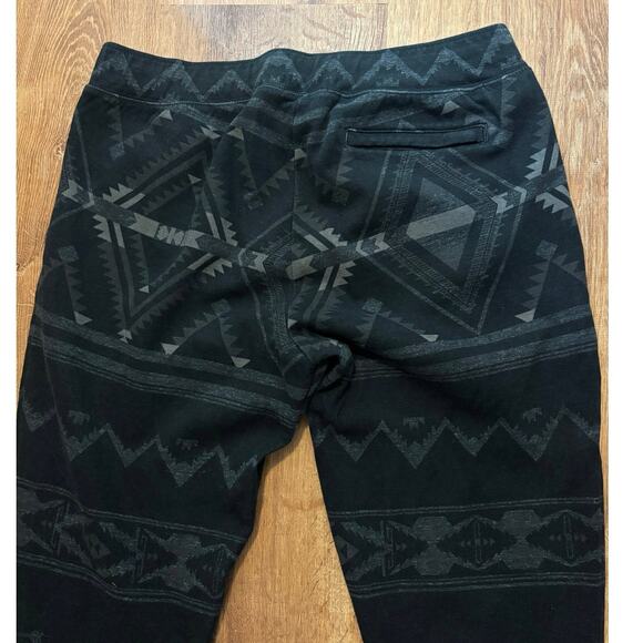 Polo Ralph Lauren Aztec Print Joggers Black Size Medium - Picture 6 of 6